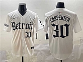 Men's Detroit Tigers #30 Kerry Carpenter White Motor Gothic Edition Vapor Premier Limited Stitched Jersey,baseball caps,new era cap wholesale,wholesale hats